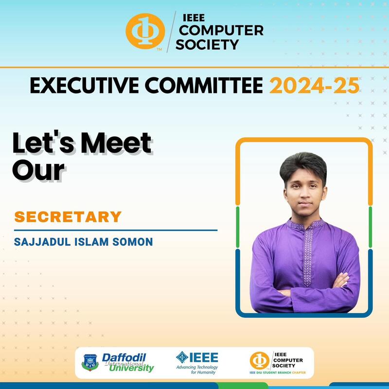 Secretary at IEEE DIU SB Computer Society Chapter