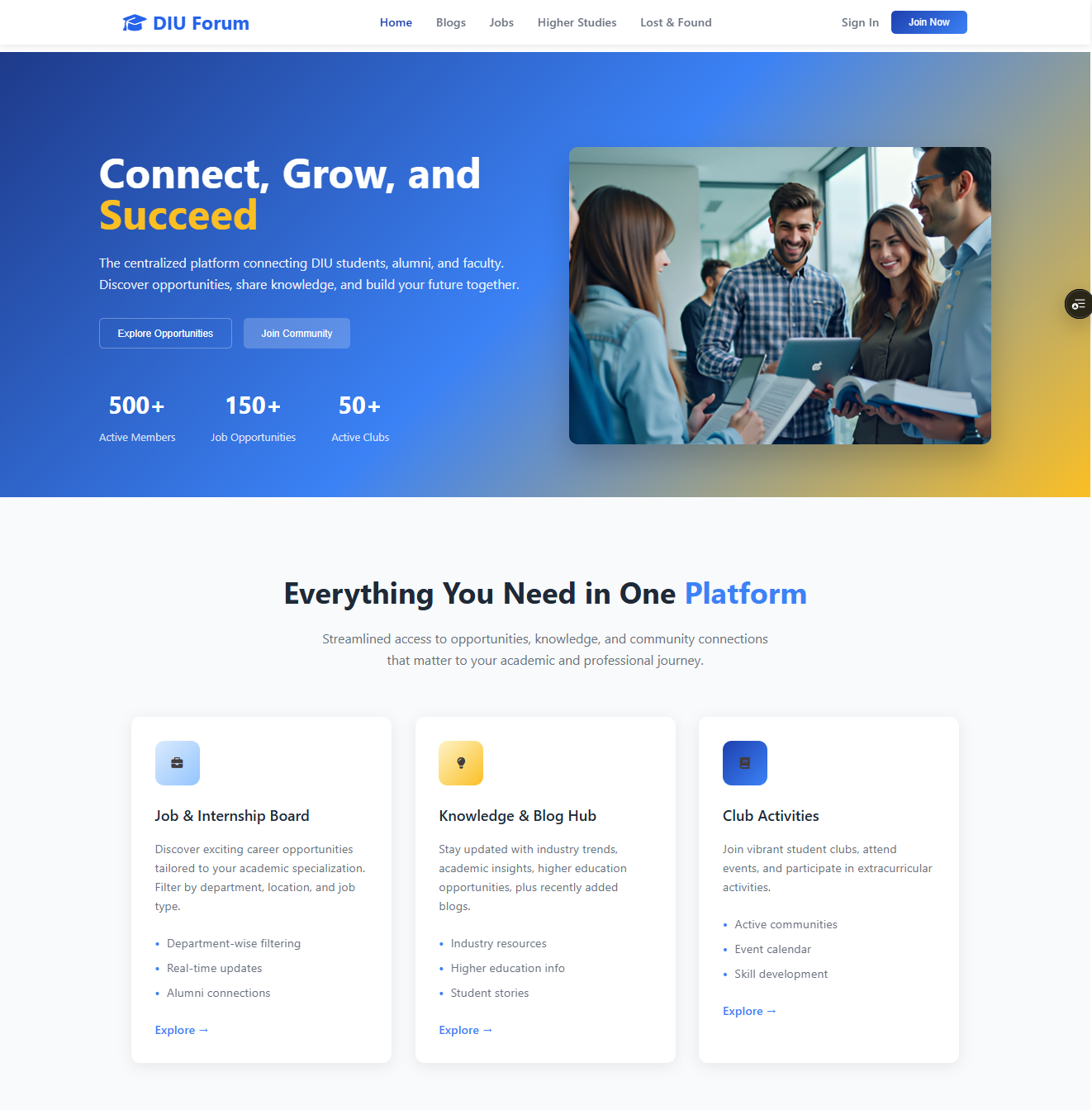 DIU Forum: A University Community Platform